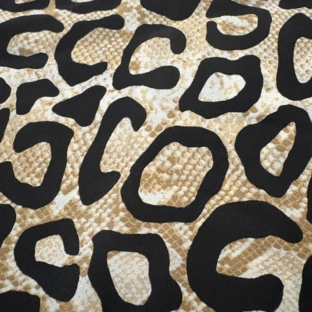 Equipment Owen Leopard Snake Print Silk Mini Dress Sz. Medium